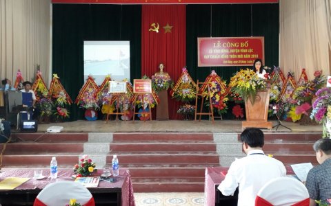 Xã Vĩnh Hùng huyện Vĩnh Lộc đón nhận xã đạt chuẩn NTM